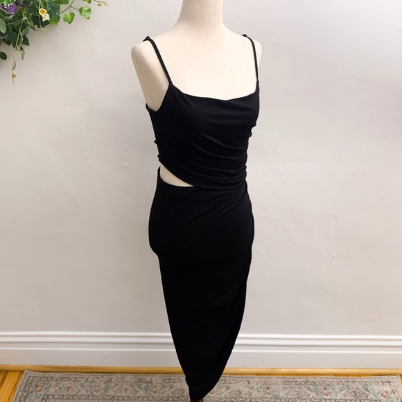 House of Harlow Black Cut Out Midi Dress Size Small - Picture 10 of 10